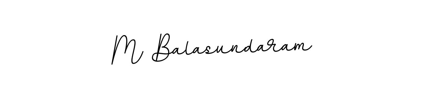 Design your own signature with our free online signature maker. With this signature software, you can create a handwritten (BallpointsItalic-DORy9) signature for name M Balasundaram. M Balasundaram signature style 11 images and pictures png