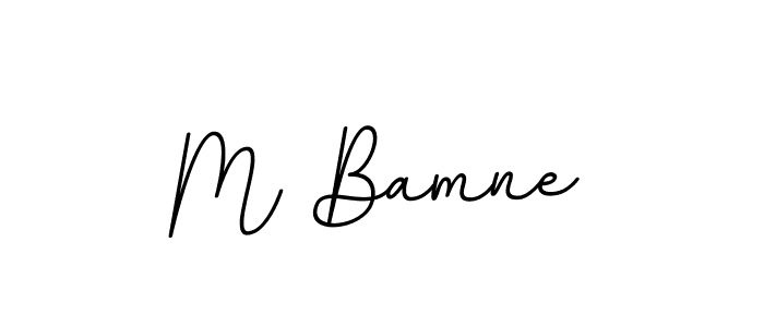 Make a beautiful signature design for name M Bamne. With this signature (BallpointsItalic-DORy9) style, you can create a handwritten signature for free. M Bamne signature style 11 images and pictures png