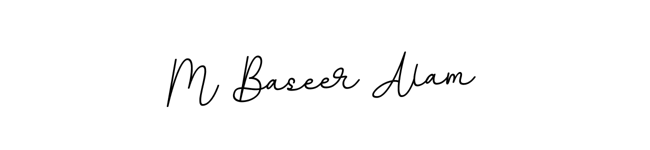 The best way (BallpointsItalic-DORy9) to make a short signature is to pick only two or three words in your name. The name M Baseer Alam include a total of six letters. For converting this name. M Baseer Alam signature style 11 images and pictures png