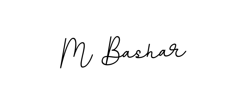 Make a beautiful signature design for name M Bashar. With this signature (BallpointsItalic-DORy9) style, you can create a handwritten signature for free. M Bashar signature style 11 images and pictures png