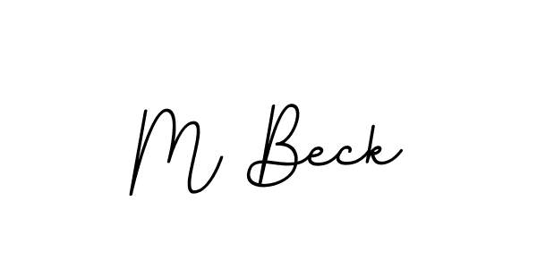 Design your own signature with our free online signature maker. With this signature software, you can create a handwritten (BallpointsItalic-DORy9) signature for name M Beck. M Beck signature style 11 images and pictures png