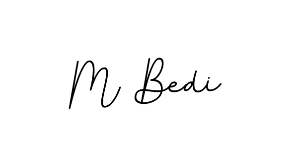 The best way (BallpointsItalic-DORy9) to make a short signature is to pick only two or three words in your name. The name M Bedi include a total of six letters. For converting this name. M Bedi signature style 11 images and pictures png