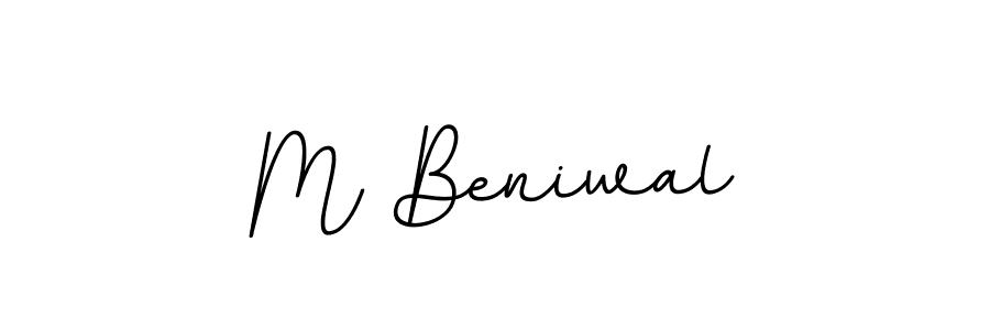 Design your own signature with our free online signature maker. With this signature software, you can create a handwritten (BallpointsItalic-DORy9) signature for name M Beniwal. M Beniwal signature style 11 images and pictures png