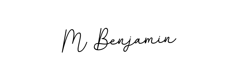 Make a beautiful signature design for name M Benjamin. With this signature (BallpointsItalic-DORy9) style, you can create a handwritten signature for free. M Benjamin signature style 11 images and pictures png