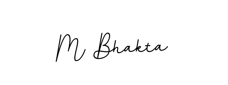 Create a beautiful signature design for name M Bhakta. With this signature (BallpointsItalic-DORy9) fonts, you can make a handwritten signature for free. M Bhakta signature style 11 images and pictures png