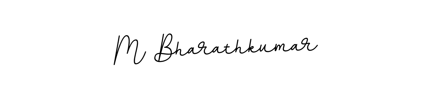 Create a beautiful signature design for name M Bharathkumar. With this signature (BallpointsItalic-DORy9) fonts, you can make a handwritten signature for free. M Bharathkumar signature style 11 images and pictures png