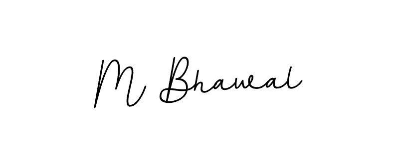 Create a beautiful signature design for name M Bhawal. With this signature (BallpointsItalic-DORy9) fonts, you can make a handwritten signature for free. M Bhawal signature style 11 images and pictures png