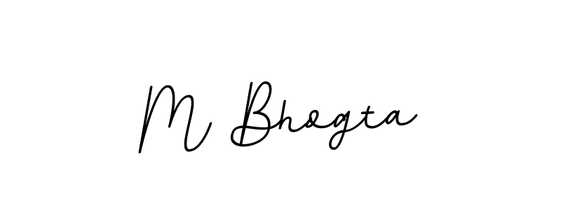 How to make M Bhogta name signature. Use BallpointsItalic-DORy9 style for creating short signs online. This is the latest handwritten sign. M Bhogta signature style 11 images and pictures png