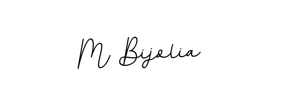 This is the best signature style for the M Bijolia name. Also you like these signature font (BallpointsItalic-DORy9). Mix name signature. M Bijolia signature style 11 images and pictures png