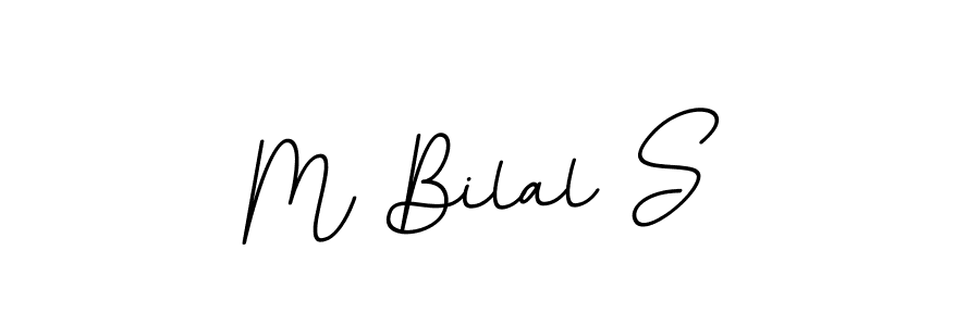 This is the best signature style for the M Bilal S name. Also you like these signature font (BallpointsItalic-DORy9). Mix name signature. M Bilal S signature style 11 images and pictures png