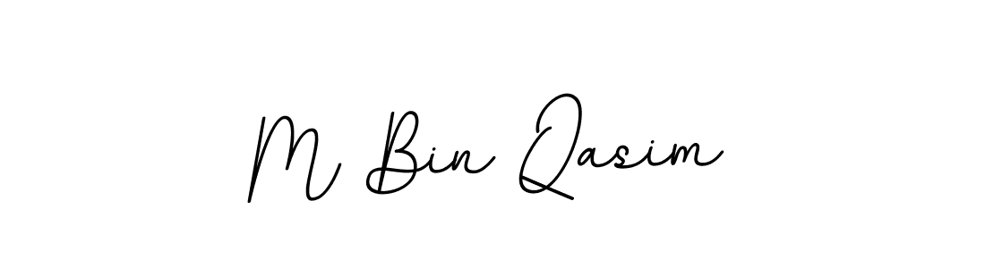 Design your own signature with our free online signature maker. With this signature software, you can create a handwritten (BallpointsItalic-DORy9) signature for name M Bin Qasim. M Bin Qasim signature style 11 images and pictures png