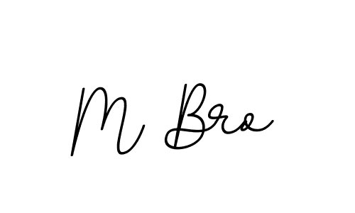 Create a beautiful signature design for name M Bro. With this signature (BallpointsItalic-DORy9) fonts, you can make a handwritten signature for free. M Bro signature style 11 images and pictures png