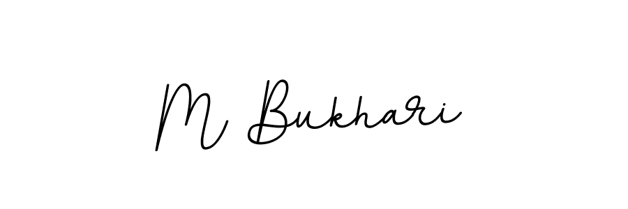 Create a beautiful signature design for name M Bukhari. With this signature (BallpointsItalic-DORy9) fonts, you can make a handwritten signature for free. M Bukhari signature style 11 images and pictures png