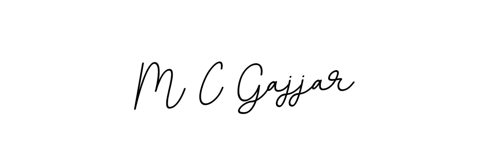 Make a beautiful signature design for name M C Gajjar. With this signature (BallpointsItalic-DORy9) style, you can create a handwritten signature for free. M C Gajjar signature style 11 images and pictures png