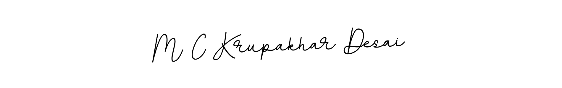 This is the best signature style for the M C Krupakhar Desai name. Also you like these signature font (BallpointsItalic-DORy9). Mix name signature. M C Krupakhar Desai signature style 11 images and pictures png