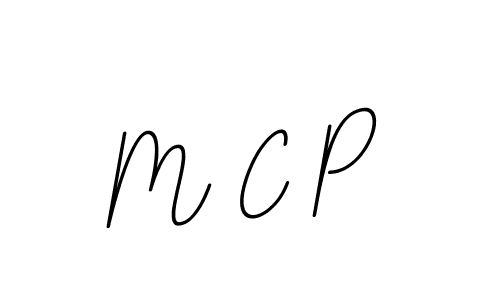 Create a beautiful signature design for name M C P. With this signature (BallpointsItalic-DORy9) fonts, you can make a handwritten signature for free. M C P signature style 11 images and pictures png