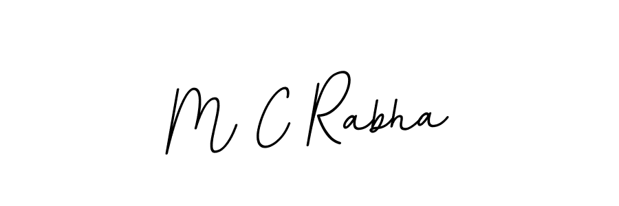 The best way (BallpointsItalic-DORy9) to make a short signature is to pick only two or three words in your name. The name M C Rabha include a total of six letters. For converting this name. M C Rabha signature style 11 images and pictures png