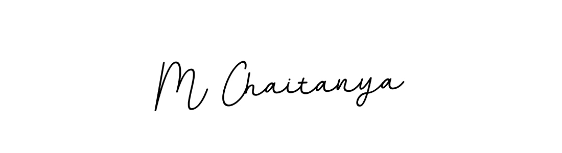 Create a beautiful signature design for name M Chaitanya. With this signature (BallpointsItalic-DORy9) fonts, you can make a handwritten signature for free. M Chaitanya signature style 11 images and pictures png