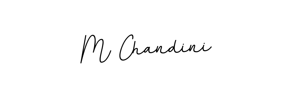 Use a signature maker to create a handwritten signature online. With this signature software, you can design (BallpointsItalic-DORy9) your own signature for name M Chandini. M Chandini signature style 11 images and pictures png