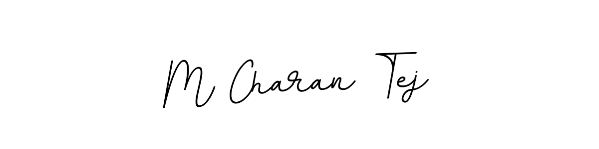 Design your own signature with our free online signature maker. With this signature software, you can create a handwritten (BallpointsItalic-DORy9) signature for name M Charan Tej. M Charan Tej signature style 11 images and pictures png