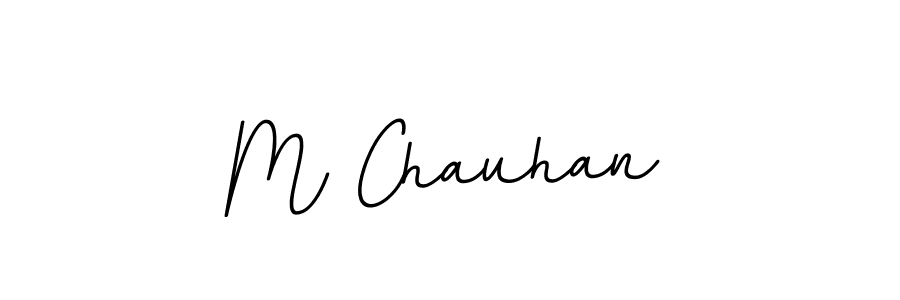 Create a beautiful signature design for name M Chauhan. With this signature (BallpointsItalic-DORy9) fonts, you can make a handwritten signature for free. M Chauhan signature style 11 images and pictures png