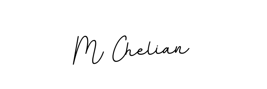 Make a beautiful signature design for name M Chelian. With this signature (BallpointsItalic-DORy9) style, you can create a handwritten signature for free. M Chelian signature style 11 images and pictures png