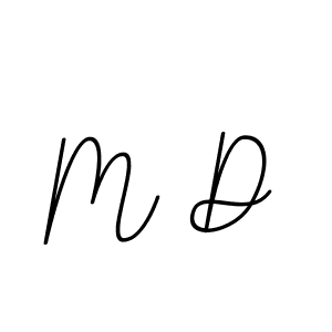 You should practise on your own different ways (BallpointsItalic-DORy9) to write your name (M D) in signature. don't let someone else do it for you. M D signature style 11 images and pictures png