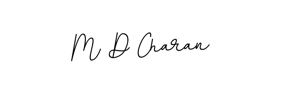 Create a beautiful signature design for name M D Charan. With this signature (BallpointsItalic-DORy9) fonts, you can make a handwritten signature for free. M D Charan signature style 11 images and pictures png
