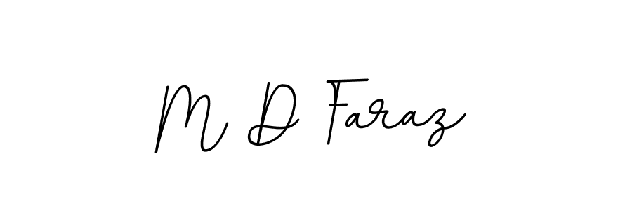 How to make M D Faraz name signature. Use BallpointsItalic-DORy9 style for creating short signs online. This is the latest handwritten sign. M D Faraz signature style 11 images and pictures png