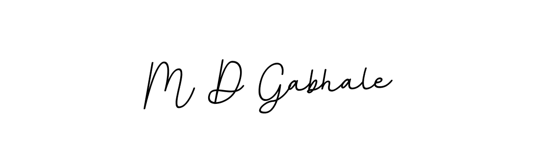 Design your own signature with our free online signature maker. With this signature software, you can create a handwritten (BallpointsItalic-DORy9) signature for name M D Gabhale. M D Gabhale signature style 11 images and pictures png