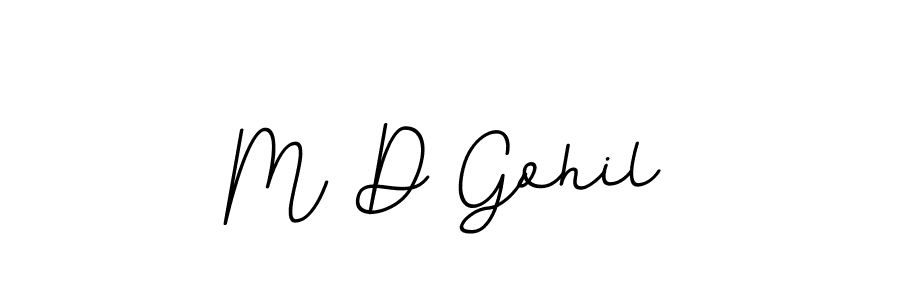 M D Gohil stylish signature style. Best Handwritten Sign (BallpointsItalic-DORy9) for my name. Handwritten Signature Collection Ideas for my name M D Gohil. M D Gohil signature style 11 images and pictures png