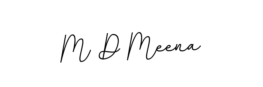 How to make M D Meena name signature. Use BallpointsItalic-DORy9 style for creating short signs online. This is the latest handwritten sign. M D Meena signature style 11 images and pictures png