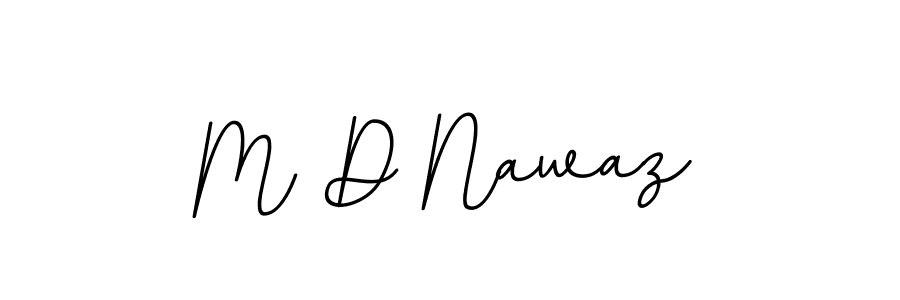 The best way (BallpointsItalic-DORy9) to make a short signature is to pick only two or three words in your name. The name M D Nawaz include a total of six letters. For converting this name. M D Nawaz signature style 11 images and pictures png