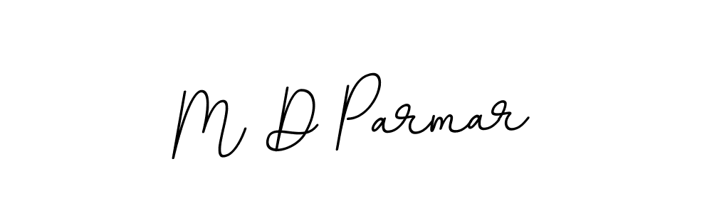 Create a beautiful signature design for name M D Parmar. With this signature (BallpointsItalic-DORy9) fonts, you can make a handwritten signature for free. M D Parmar signature style 11 images and pictures png