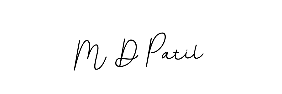 Make a beautiful signature design for name M D Patil. With this signature (BallpointsItalic-DORy9) style, you can create a handwritten signature for free. M D Patil signature style 11 images and pictures png