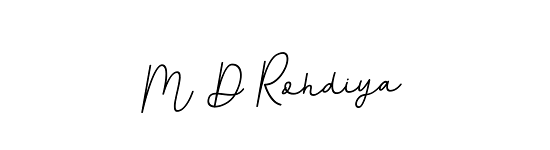 How to make M D Rohdiya name signature. Use BallpointsItalic-DORy9 style for creating short signs online. This is the latest handwritten sign. M D Rohdiya signature style 11 images and pictures png