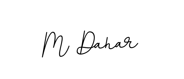 Create a beautiful signature design for name M Dahar. With this signature (BallpointsItalic-DORy9) fonts, you can make a handwritten signature for free. M Dahar signature style 11 images and pictures png