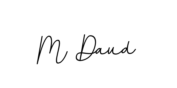 How to make M Daud name signature. Use BallpointsItalic-DORy9 style for creating short signs online. This is the latest handwritten sign. M Daud signature style 11 images and pictures png