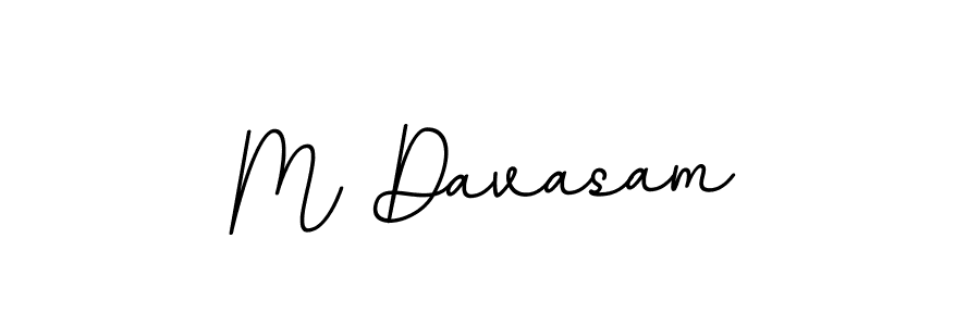 How to make M Davasam name signature. Use BallpointsItalic-DORy9 style for creating short signs online. This is the latest handwritten sign. M Davasam signature style 11 images and pictures png