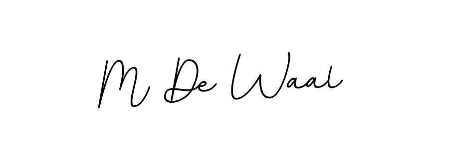 Use a signature maker to create a handwritten signature online. With this signature software, you can design (BallpointsItalic-DORy9) your own signature for name M De Waal. M De Waal signature style 11 images and pictures png