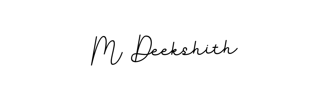 How to make M Deekshith name signature. Use BallpointsItalic-DORy9 style for creating short signs online. This is the latest handwritten sign. M Deekshith signature style 11 images and pictures png