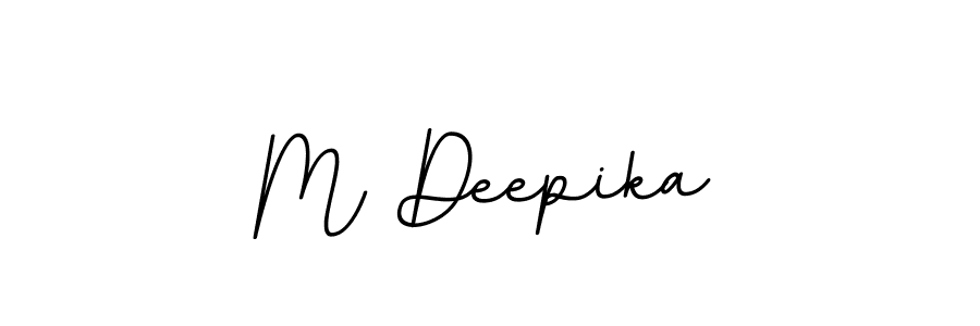 Create a beautiful signature design for name M Deepika. With this signature (BallpointsItalic-DORy9) fonts, you can make a handwritten signature for free. M Deepika signature style 11 images and pictures png