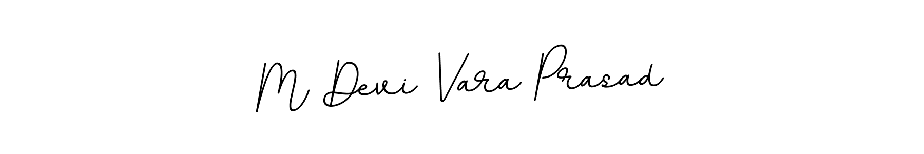 The best way (BallpointsItalic-DORy9) to make a short signature is to pick only two or three words in your name. The name M Devi Vara Prasad include a total of six letters. For converting this name. M Devi Vara Prasad signature style 11 images and pictures png