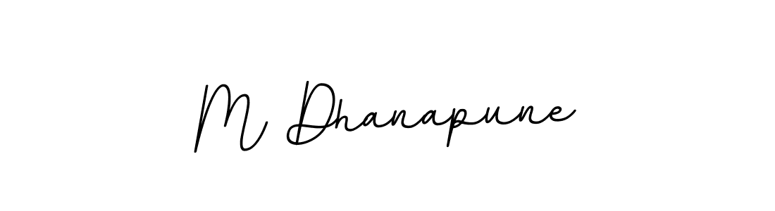 if you are searching for the best signature style for your name M Dhanapune. so please give up your signature search. here we have designed multiple signature styles  using BallpointsItalic-DORy9. M Dhanapune signature style 11 images and pictures png