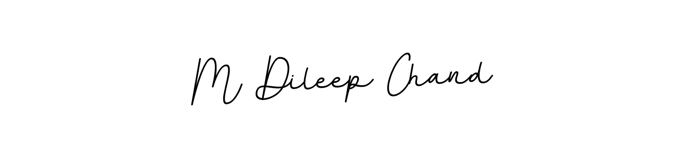 Make a beautiful signature design for name M Dileep Chand. With this signature (BallpointsItalic-DORy9) style, you can create a handwritten signature for free. M Dileep Chand signature style 11 images and pictures png