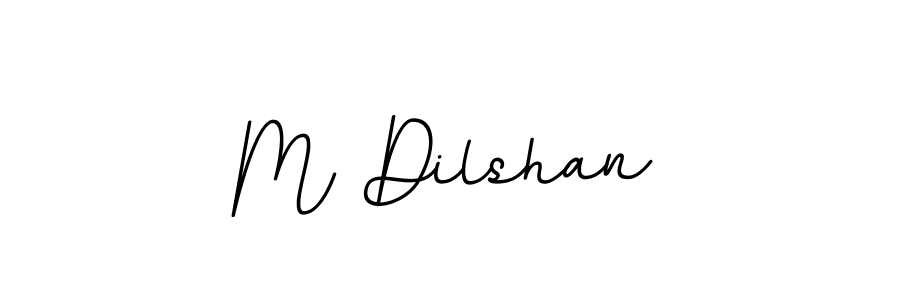 How to make M Dilshan name signature. Use BallpointsItalic-DORy9 style for creating short signs online. This is the latest handwritten sign. M Dilshan signature style 11 images and pictures png