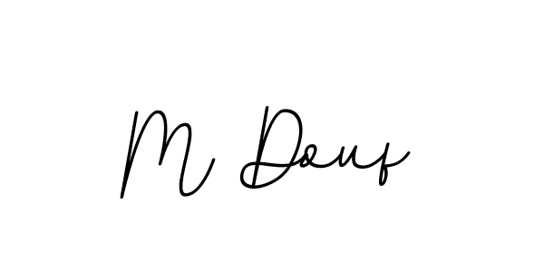 Create a beautiful signature design for name M Douf. With this signature (BallpointsItalic-DORy9) fonts, you can make a handwritten signature for free. M Douf signature style 11 images and pictures png