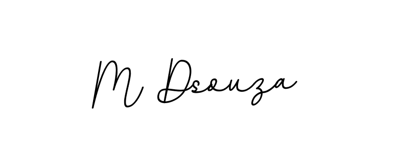 Design your own signature with our free online signature maker. With this signature software, you can create a handwritten (BallpointsItalic-DORy9) signature for name M Dsouza. M Dsouza signature style 11 images and pictures png