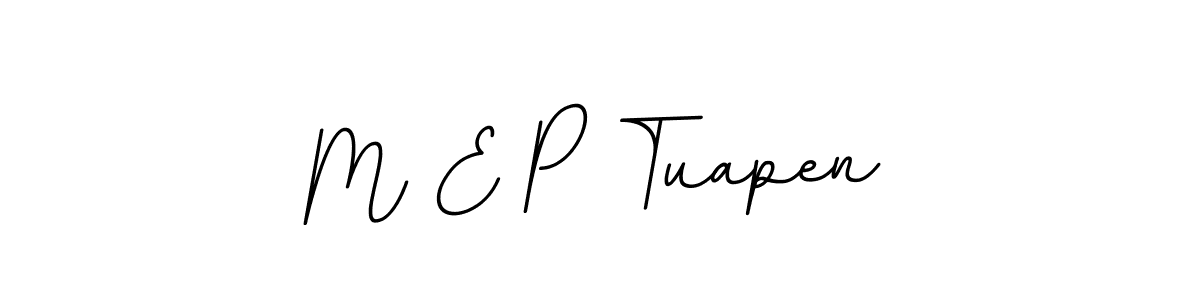 How to make M E P Tuapen name signature. Use BallpointsItalic-DORy9 style for creating short signs online. This is the latest handwritten sign. M E P Tuapen signature style 11 images and pictures png