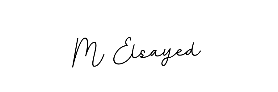Use a signature maker to create a handwritten signature online. With this signature software, you can design (BallpointsItalic-DORy9) your own signature for name M Elsayed. M Elsayed signature style 11 images and pictures png